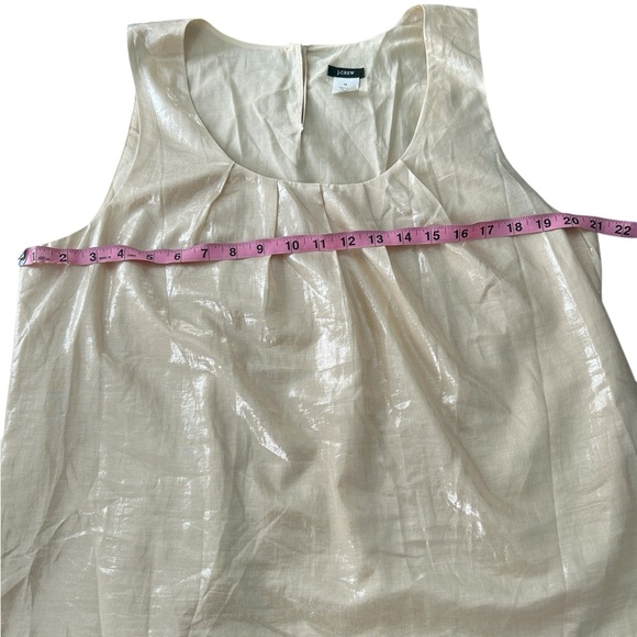 J. Crew sleeveless, shimmering gold tank, size 14, cotton, lined and lovely. - Picture 7 of 10